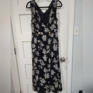 Black and White Floral Dress